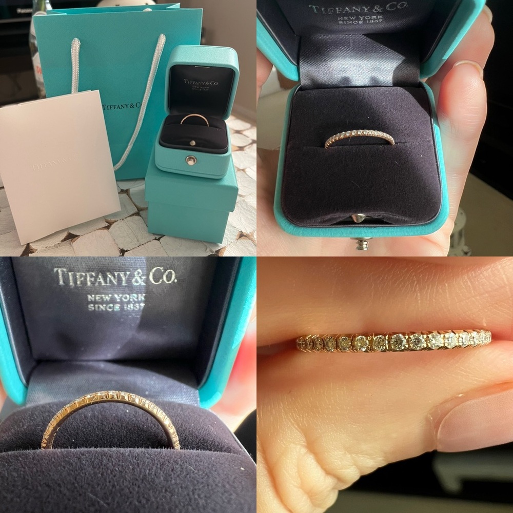 ♥️SOLD♥️Tiffany Metro Diamond Eternity Band Rose Gold